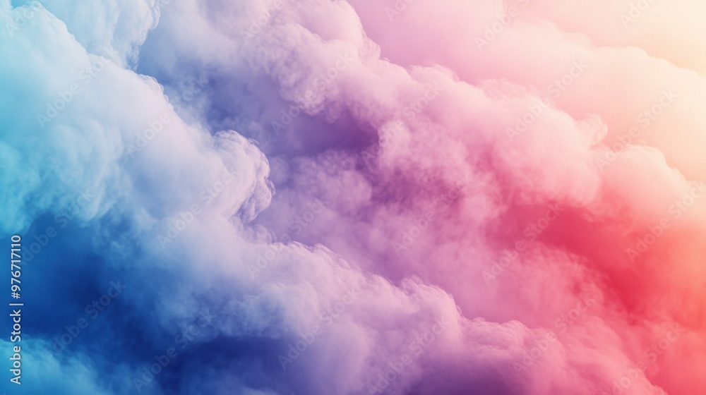 Vibrant abstract pink and blue cloud pattern in colorful dreamy sky Vibrant abstract pink and blue cloud pattern in colorful dreamy sky