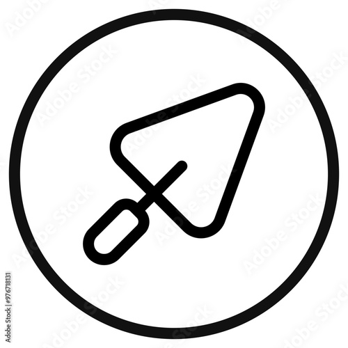 Editable trowel, shovel, cement vector icon. Construction, tools, industry. Part of a big icon set family. Perfect for web and app interfaces, presentations, infographics, etc