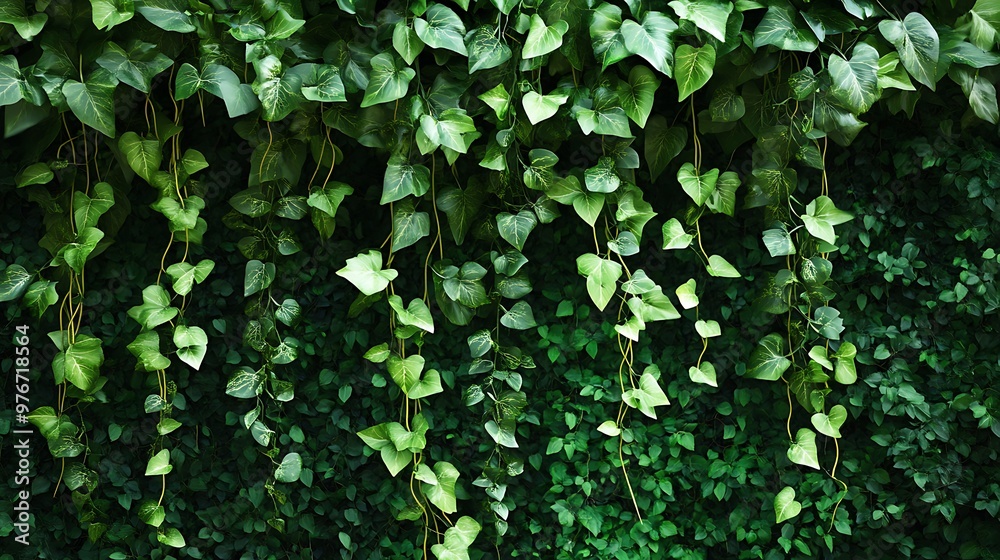 Green Ivy Hanging Isolated on White Background Green Ivy Hanging Isolated on White Background