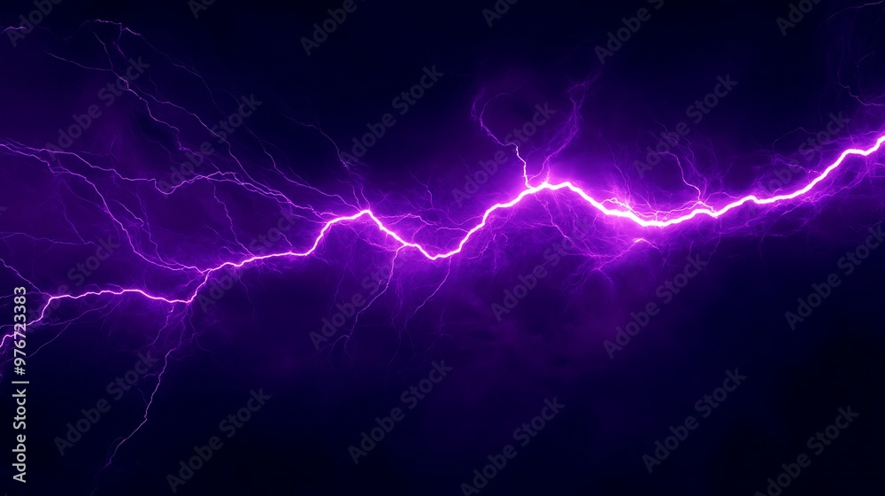 A Bright Purple Lightning Bolt Against a Dark Background A Bright Purple Lightning Bolt Against a Dark Background