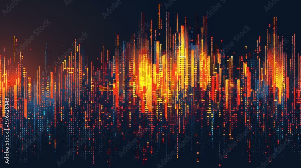Vibrant pixel art design creates a modern backdrop perfect for tech or business themes, enhancing any digital project feel. Vibrant pixel art design creates a modern backdrop perfect for tech or business themes, enhancing any digital project feel.