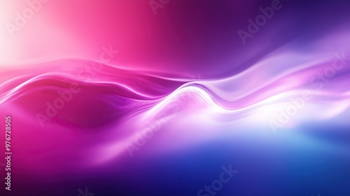 Abstract fluid waves in vibrant pink and blue tones, creating a mystical and calming atmosphere for design projects.