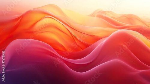 Vibrant abstract waves of red and pink creating a harmonious blend, ideal for backgrounds, wallpapers, and artistic projects.