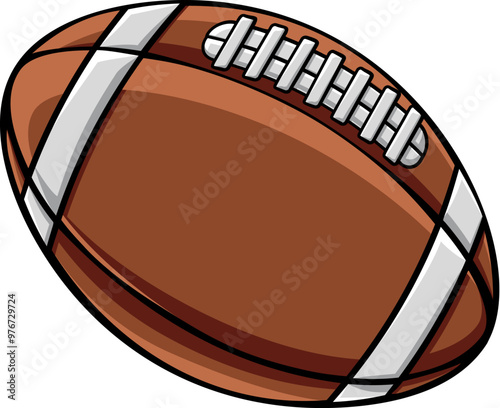 An American Football ball cartoon sports icon illustration