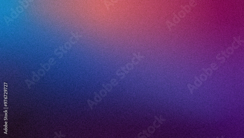 Grainy gradient banner background with abstract purple blue pink and black color vibrant noisy texture backdrop, illustration design