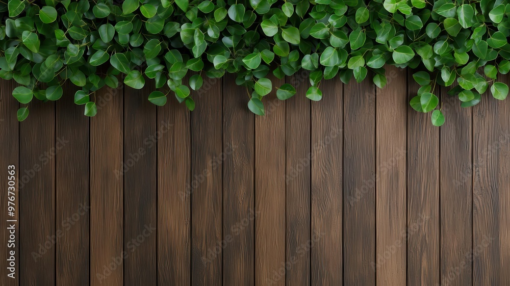 Vertical meadow growing on a rustic wooden fence, creating a lush green barrier, 3D illustration Vertical meadow growing on a rustic wooden fence, creating a lush green barrier, 3D illustration