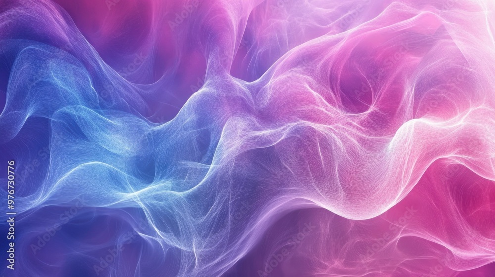 Colorful abstract waves of light and smoke in vibrant motion against a dark background
