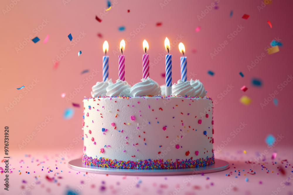 A birthday cake on the table