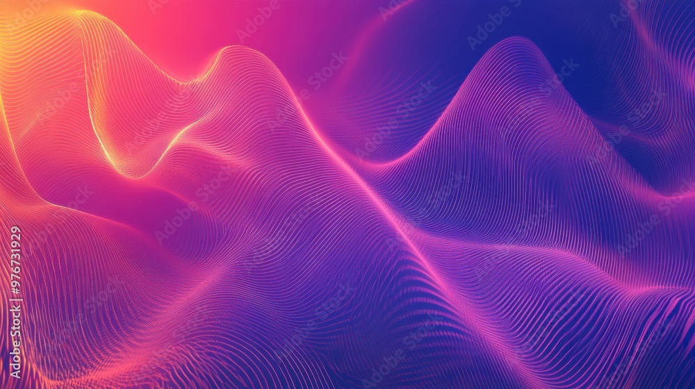 Vibrant abstract gradient waves with futuristic neon colors and smooth lines Vibrant abstract gradient waves with futuristic neon colors and smooth lines