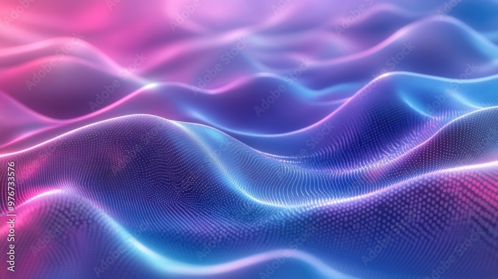 Abstract digital waves in vibrant pink and blue gradient colors Abstract digital waves in vibrant pink and blue gradient colors