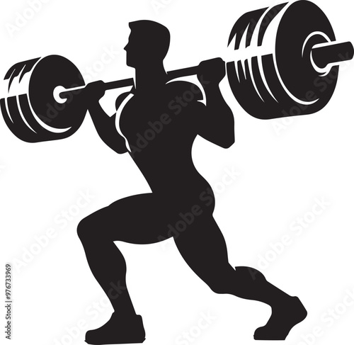 gym man silhouette vector