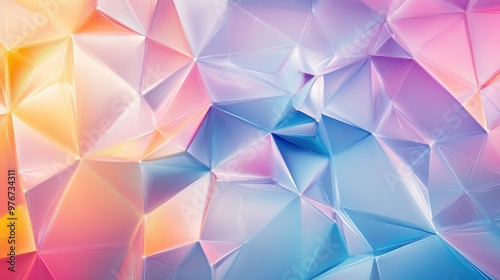 Abstract geometric pattern with colorful polygonal shapes creating a vibrant background