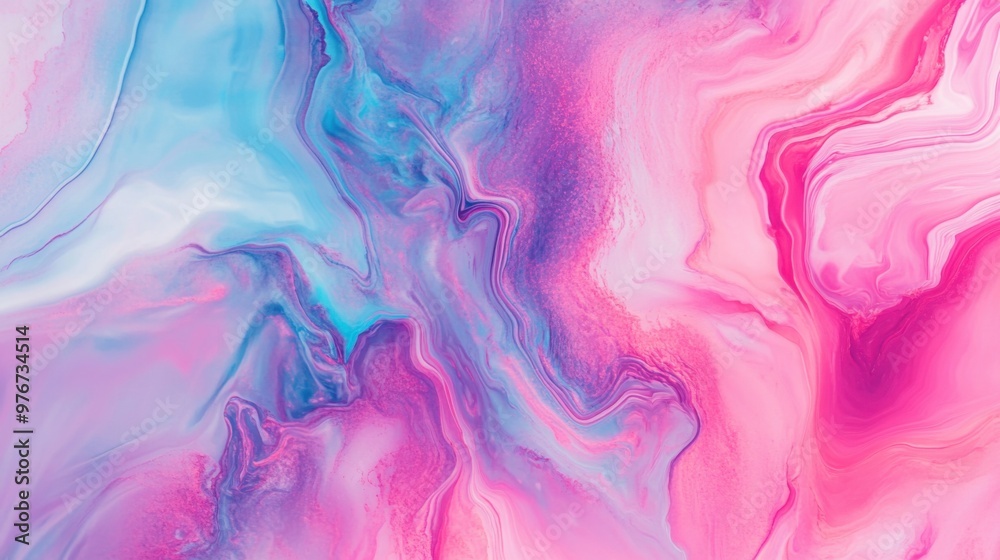 Vibrant abstract fluid art with blue and pink swirls in soft pastel tones Vibrant abstract fluid art with blue and pink swirls in soft pastel tones