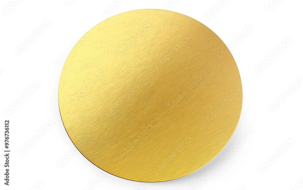 Round golden brushed metal texture isolated on white background. Abstract design element for print. Round golden brushed metal texture isolated on white background. Abstract design element for print.