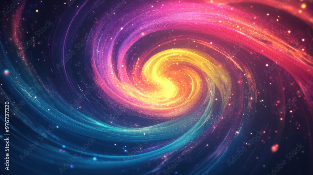 Brightly colored cosmic swirl resembling a galaxy, with vibrant pink and yellow hues Brightly colored cosmic swirl resembling a galaxy, with vibrant pink and yellow hues