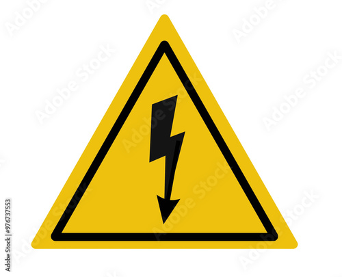 High voltage icon warning symbol