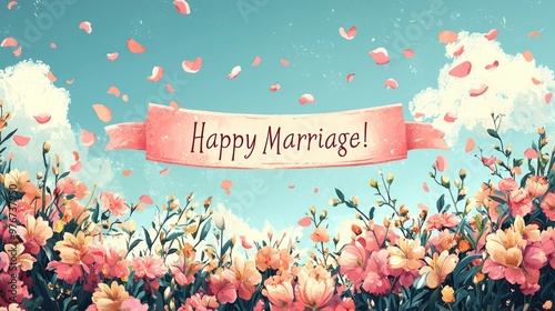 Wedded bliss: text happy marriage, a life of love, partnership, and shared dreams, joys and challenges of marital journey, and looking forward to a future filled with continued happiness