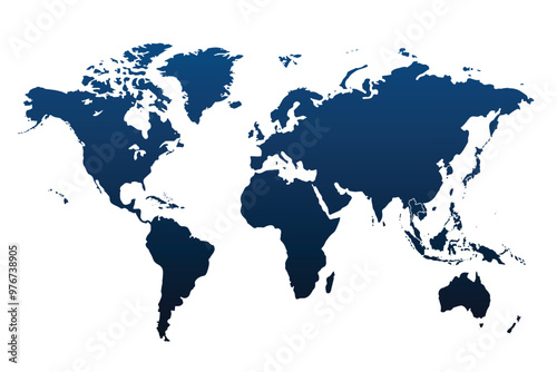World map on white background. All countries in The World Abstract Color Gradient. Can use for printing, website, presentation element, textile. World map vector illustration, high-resolution, travel.