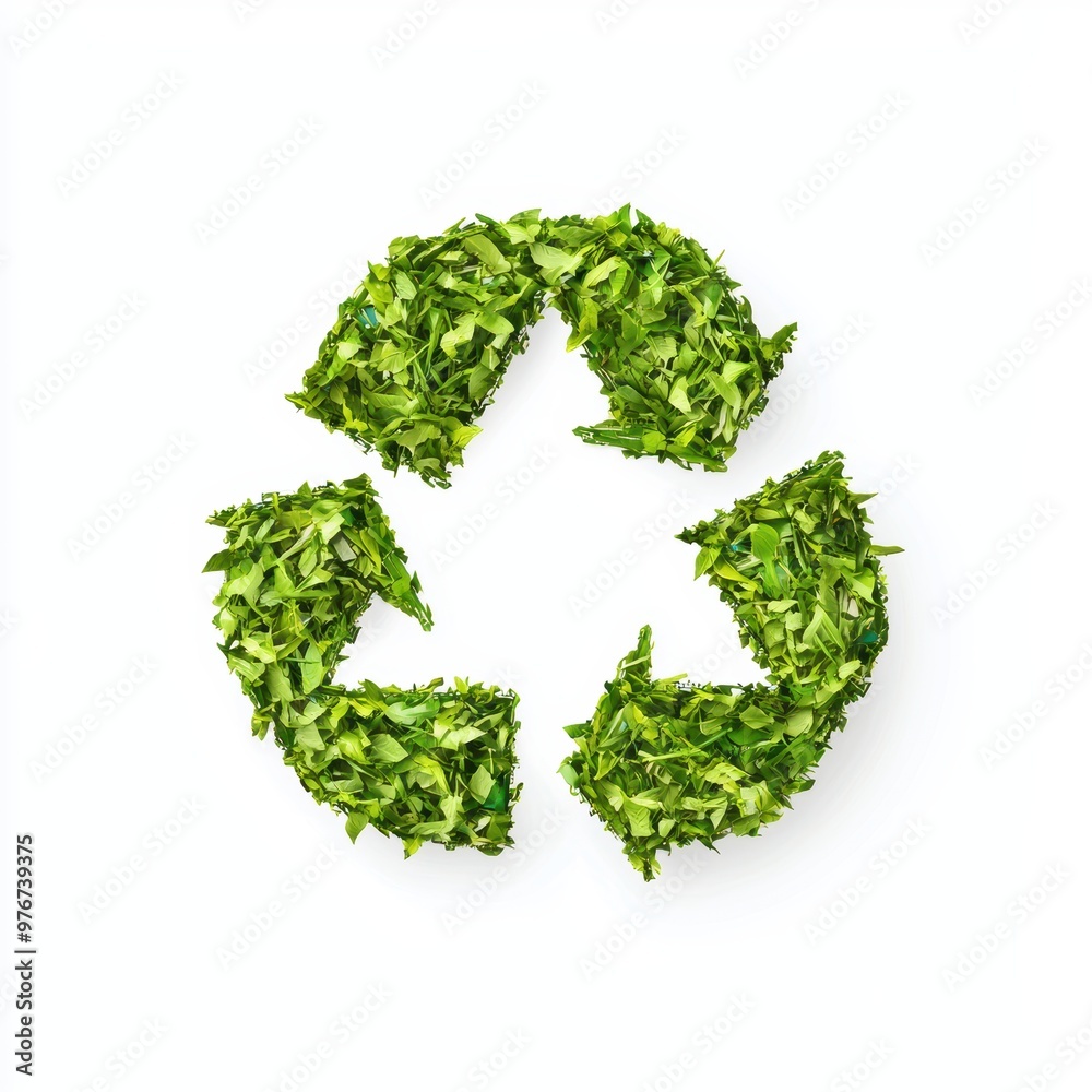 A circular arrow icon, green with recycling symbol, eco-friendly concept, isolated on white background A circular arrow icon, green with recycling symbol, eco-friendly concept, isolated on white background