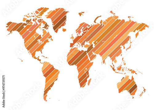 World map on white background. Abstract color. Can use for printing, website, presentation element, textile. World map vector illustration, high-resolution, travel.