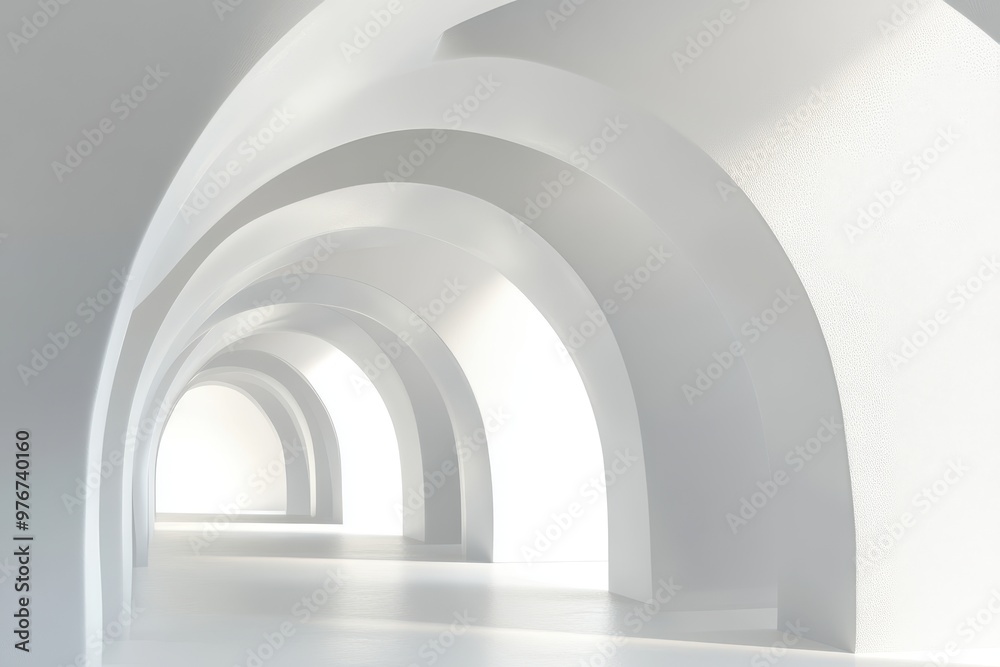 A white archway with a white wall and a white pillar