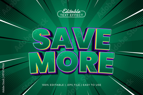 save more editable text effect with a sale and discount text style