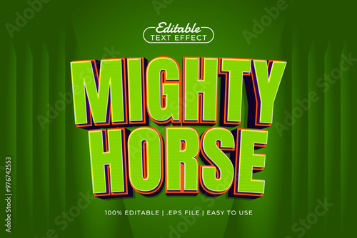 mighty horse editable text effect with a knight and king text style