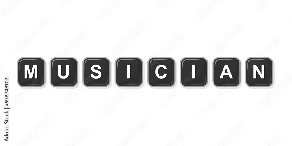 Job profession word made with computer keyboard button design illustration on bright background, Vector illustration design. Job profession word made with computer keyboard button design illustration on bright background, Vector illustration design.