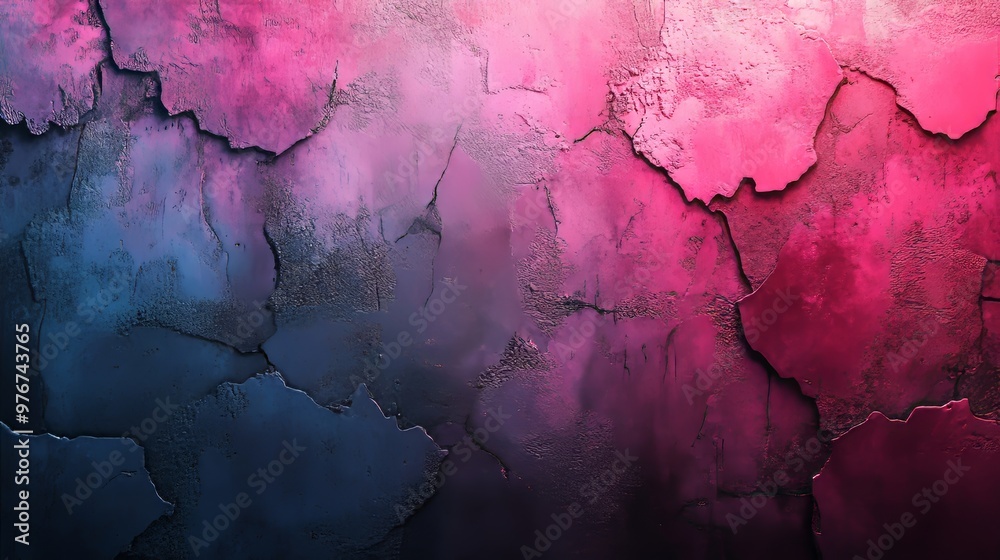 Cracked, worn-out grunge wall, covered with faded paint and peeling textures, illuminated by soft neon lighting, urban decay vibe, steampunk style, muted tones Cracked, worn-out grunge wall, covered with faded paint and peeling textures, illuminated by soft neon lighting, urban decay vibe, steampunk style, muted tones