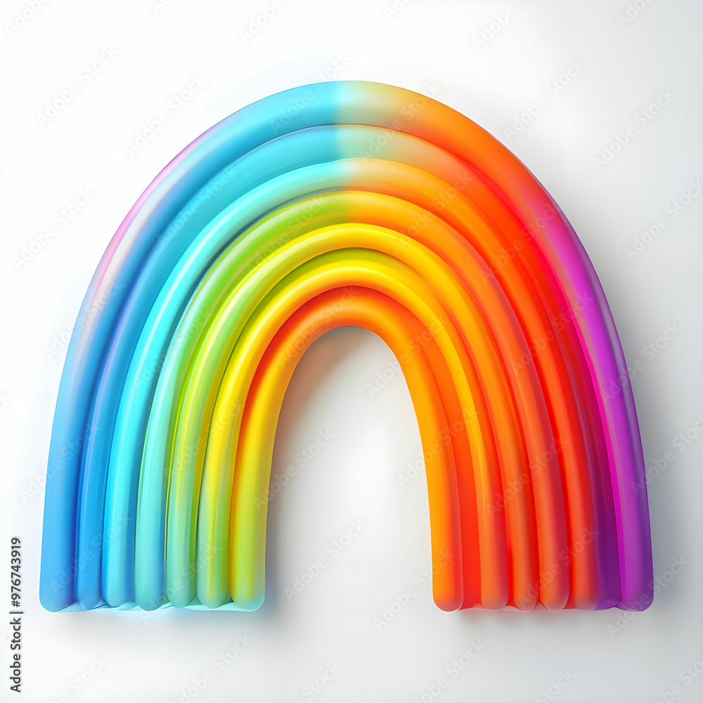 Obraz premium rainbow with white background