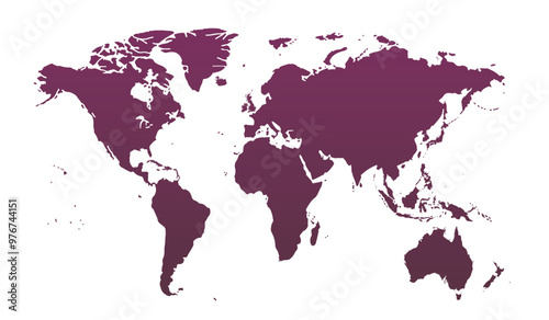 World map on white background. All countries in The World Abstract Color Gradient. Can use for printing, website, presentation element, textile. World map vector illustration, high-resolution, travel.