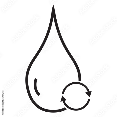 recycling water icon