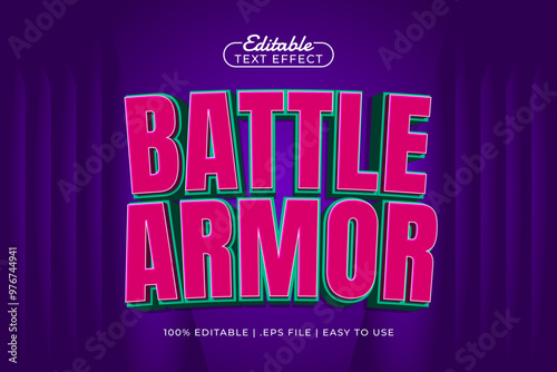 battle armor editable text effect with a knight and king text style