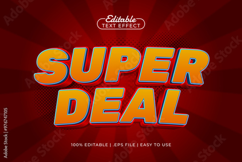 super deal editable text effect with a promo and sale text style