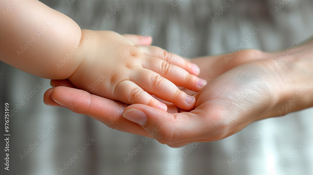 Hand of the child in a hand of mother. Hand of the child in a hand of mother.