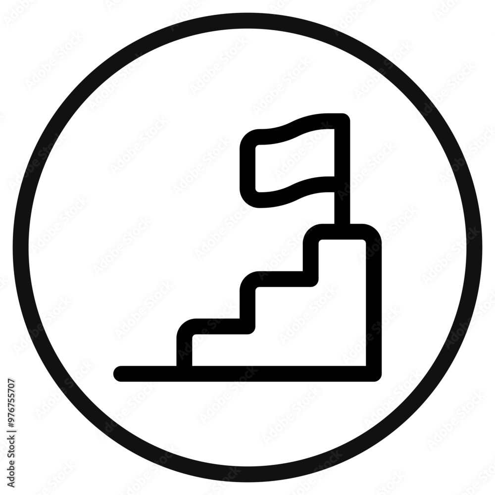 Editable career ladder, promotion, goal, success, climbing vector icon. Business, work, job, office. Part of a big icon set family. Perfect for web and app interfaces, presentations, infographics, etc Editable career ladder, promotion, goal, success, climbing vector icon. Business, work, job, office. Part of a big icon set family. Perfect for web and app interfaces, presentations, infographics, etc