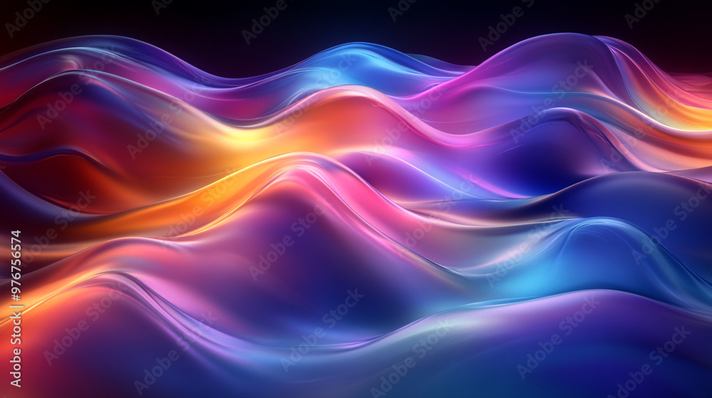Vibrant waves of color swirl and flow in a mesmerizing abstract motion, creating a captivating visual experience. Vibrant waves of color swirl and flow in a mesmerizing abstract motion, creating a captivating visual experience.