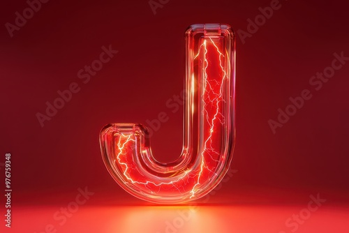 A red letter J with a lightning bolt in the middle photo