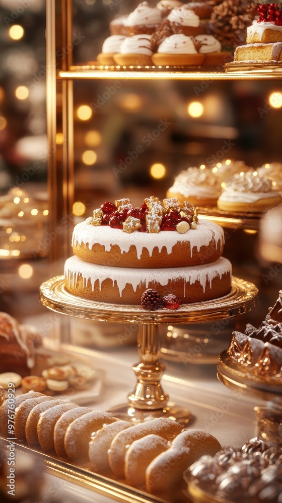 Busy holiday bakery with gingerbread cookies and festive pastries
Busy holiday bakery with gingerbread cookies and festive pastries