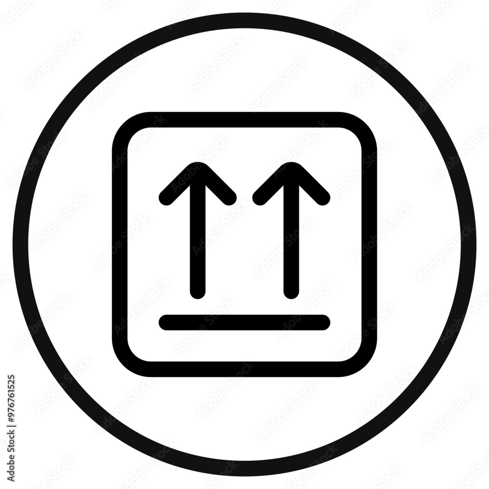 Editable this side up sign vector icon. Shipping, delivery, e-commerce, transport, logistics. Part of a big icon set family. Perfect for web and app interfaces, presentations, infographics, etc Editable this side up sign vector icon. Shipping, delivery, e-commerce, transport, logistics. Part of a big icon set family. Perfect for web and app interfaces, presentations, infographics, etc