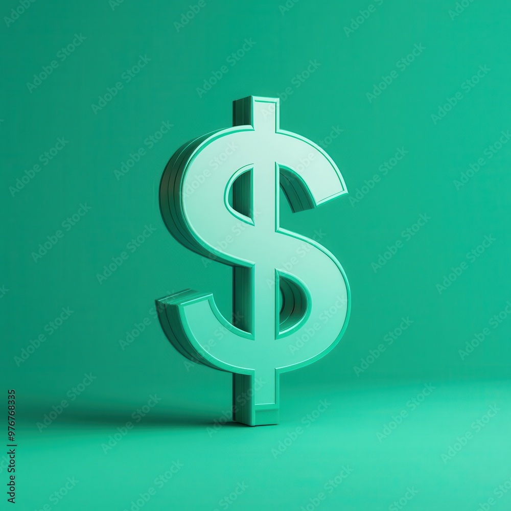 Dollar icon with value growth, rising arrow, 3D illustration Dollar icon with value growth, rising arrow, 3D illustration