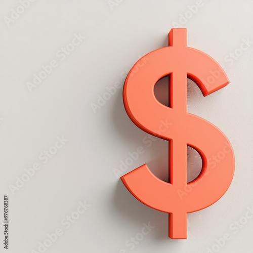 Arrow pointing up with dollar symbol, asset growth, 3D illustration