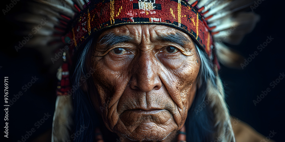 “Portrait of a Native American Man in His Late Sixties Wearing Ornate Traditional Attire”
“Portrait of a Native American Man in His Late Sixties Wearing Ornate Traditional Attire”