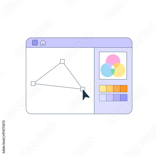 Drawing a triangle in a graphic editor