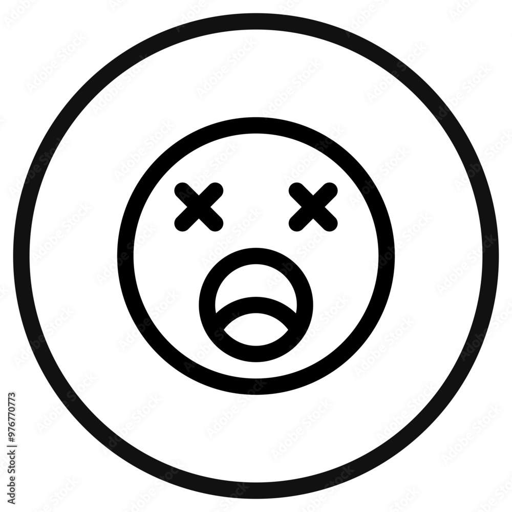 Editable exhausted, tired, expression emoticon vector icon. Part of a big icon set family. Part of a big icon set family. Perfect for web and app interfaces, presentations, infographics, etc Editable exhausted, tired, expression emoticon vector icon. Part of a big icon set family. Part of a big icon set family. Perfect for web and app interfaces, presentations, infographics, etc