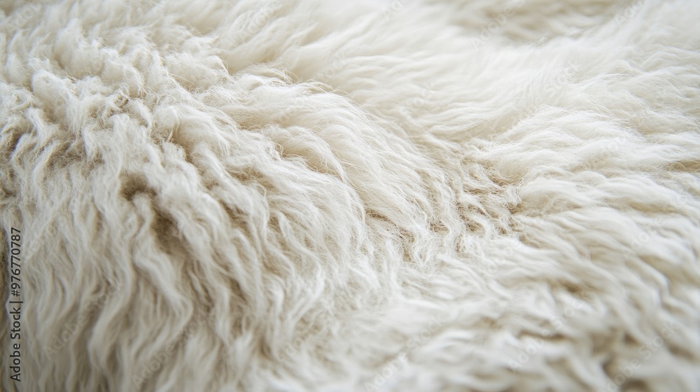 White Sheep Fur Close-Up, Soft Wool Texture for Textile and Natural Material Design White Sheep Fur Close-Up, Soft Wool Texture for Textile and Natural Material Design
