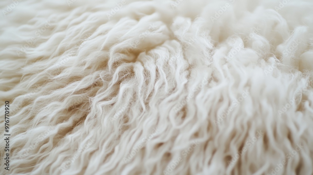 White Sheep Fur Close-Up, Soft Wool Texture for Textile and Natural Material Design White Sheep Fur Close-Up, Soft Wool Texture for Textile and Natural Material Design