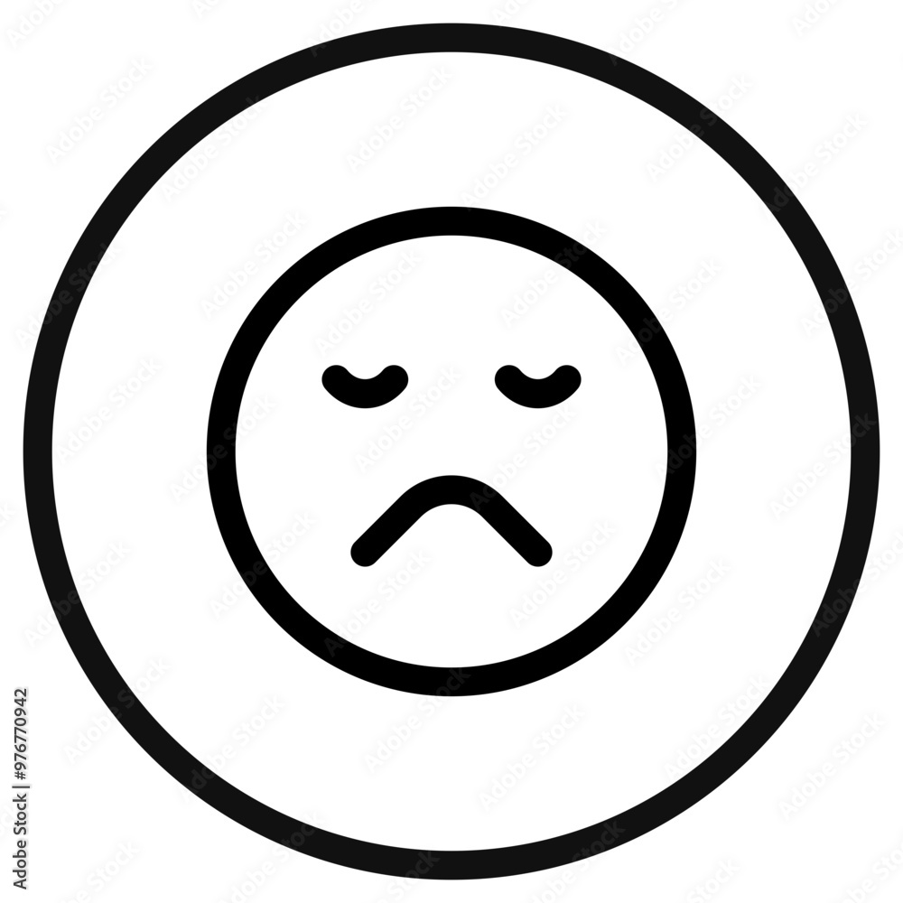 Editable frown, sad expression emoticon vector icon. Part of a big icon set family. Part of a big icon set family. Perfect for web and app interfaces, presentations, infographics, etc Editable frown, sad expression emoticon vector icon. Part of a big icon set family. Part of a big icon set family. Perfect for web and app interfaces, presentations, infographics, etc