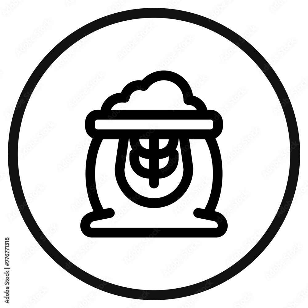 Editable flour, wheat, sack vector icon. Food, farm, grocery, harvest. Part of a big icon set family. Perfect for web and app interfaces, presentations, infographics, etc Editable flour, wheat, sack vector icon. Food, farm, grocery, harvest. Part of a big icon set family. Perfect for web and app interfaces, presentations, infographics, etc