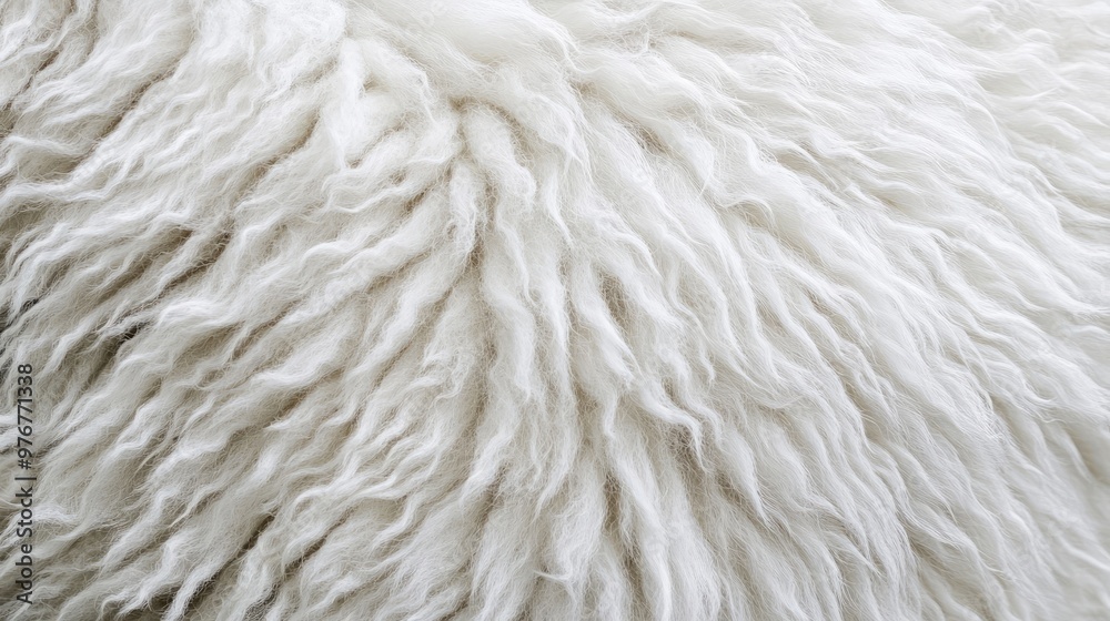 White Sheep Fur Close-Up, Soft Wool Texture for Textile and Natural Material Design White Sheep Fur Close-Up, Soft Wool Texture for Textile and Natural Material Design